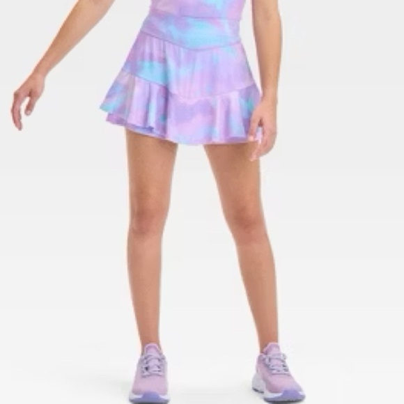 All In Motion- Girls' Knit Skort Purple Print Size S (6/7) - Picture 1 of 10